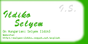 ildiko selyem business card